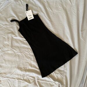 Djerf Avenue Daily Tank Ribbed Dress Black